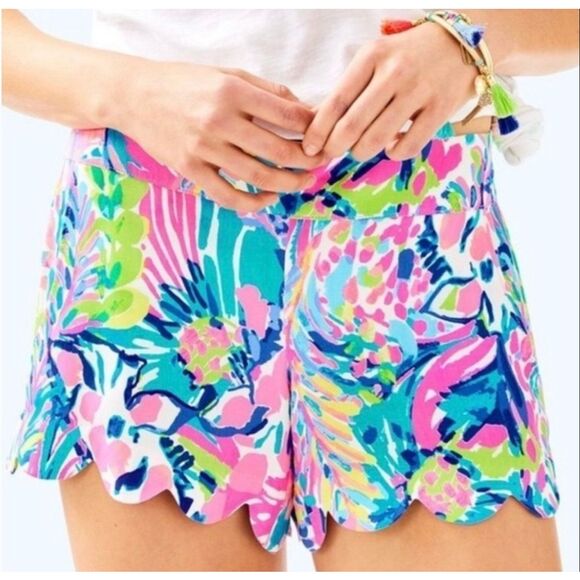 Lilly Pulitzer Dahlia Gumbo Limbo scalloped mini shorts small - Picture 10 of 10